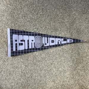 Travis Scott Astroworld Festival Pennant Flag Merch - White/Black Grid